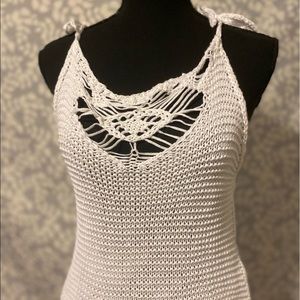 White sweater tank top size S/M